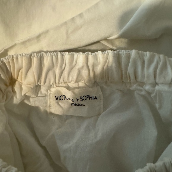 White Cutout Puff Sleeve Dress - Picture 5 of 6